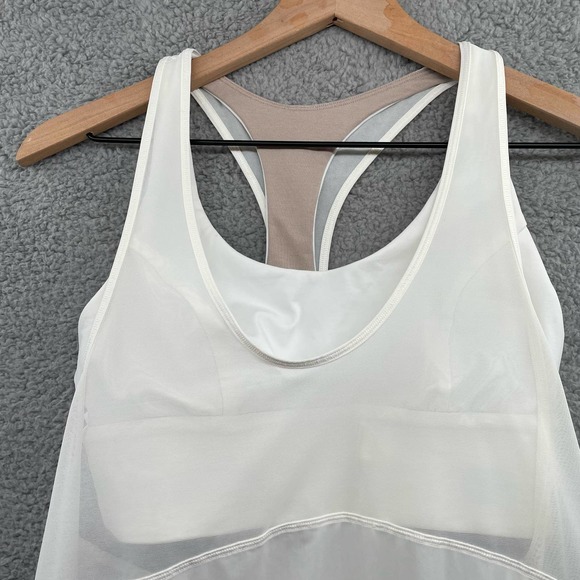 LULULEMON Twist Around Tank Light Support For C/D Cup White Bra Top Combo White - Picture 2 of 7